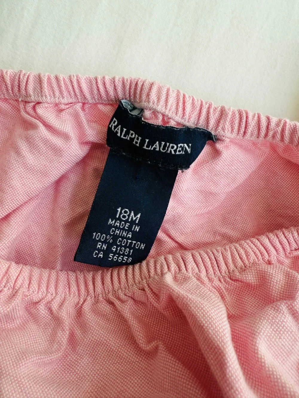 Ralph Lauren 100% Cotton Pink Peony Cotton Bloomers for Toddler Girl 18m months